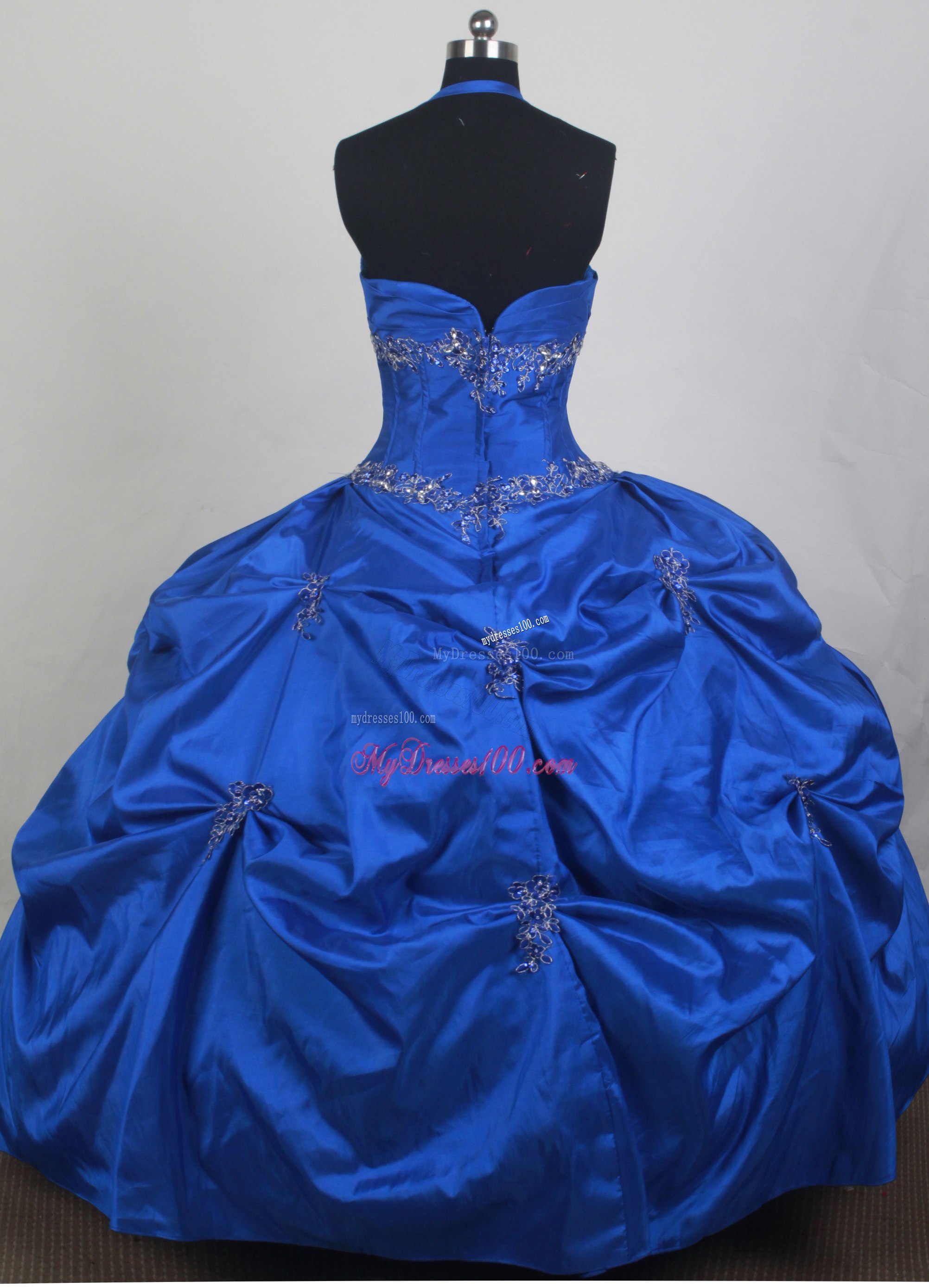 Pick-ups Accent Royal Blue Dresses 15 Of Halter Neckline