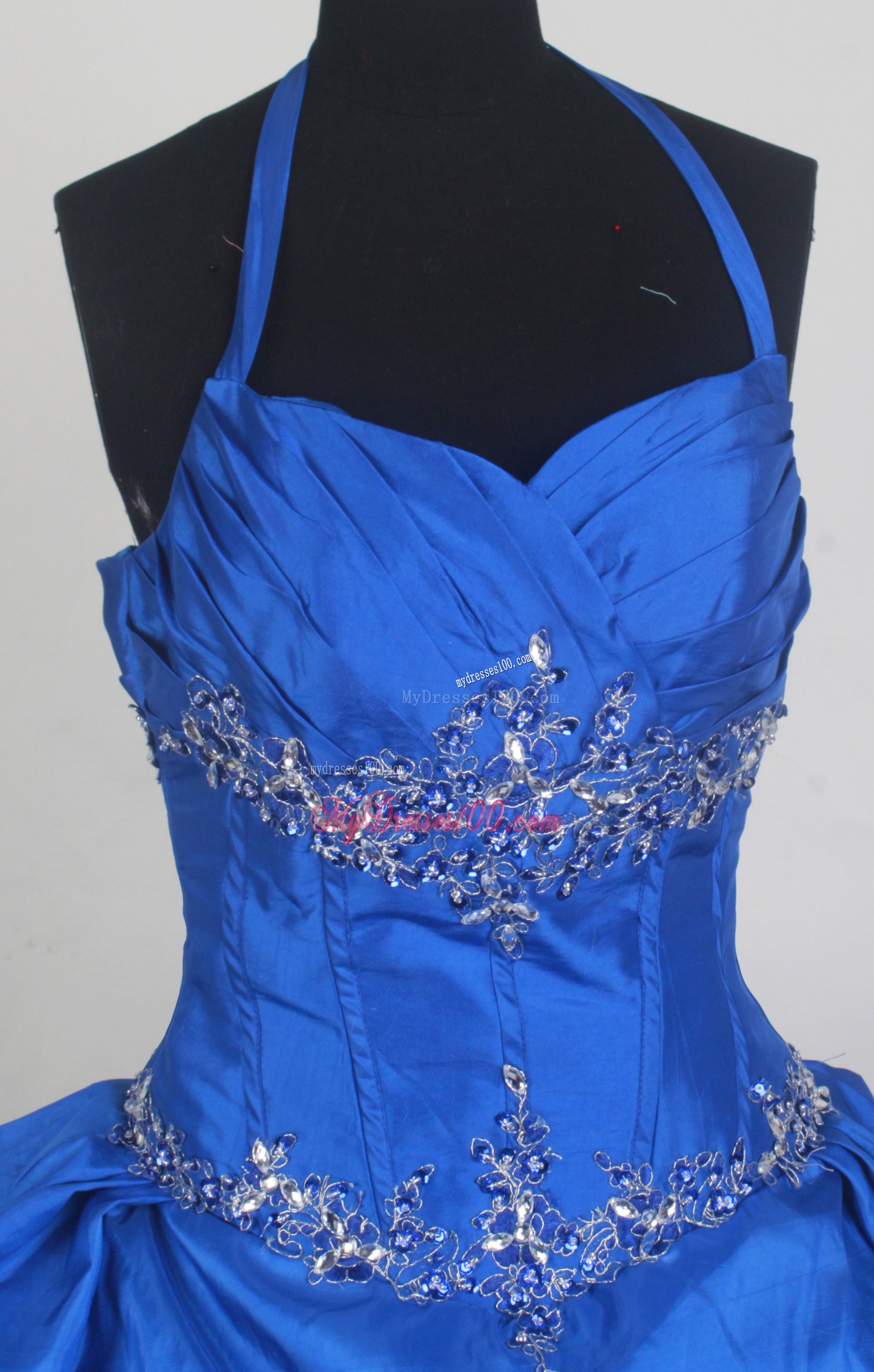 Pick-ups Accent Royal Blue Dresses 15 Of Halter Neckline