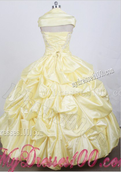 Pick-ups Accent Light Yellow Dress 15 with Short Sleeves