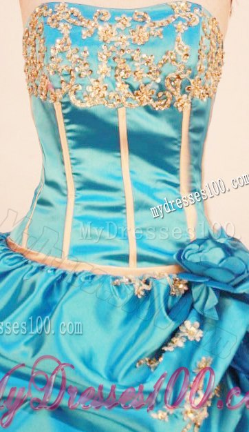 Best Seller Handmade Flower Appliques Quinceanera Gowns Ruffle-layers