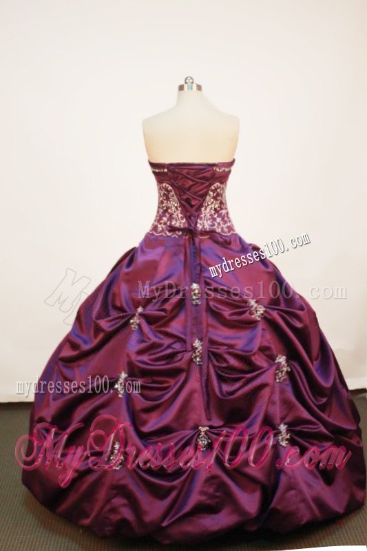 Beading Appliques and Pick-ups Decorated Sweet 16 Dresses in Purple