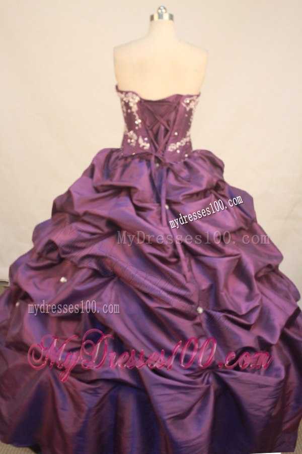 Brand New Pick Ups Appliques Purple Quinceanera Dresses Lace-up Back