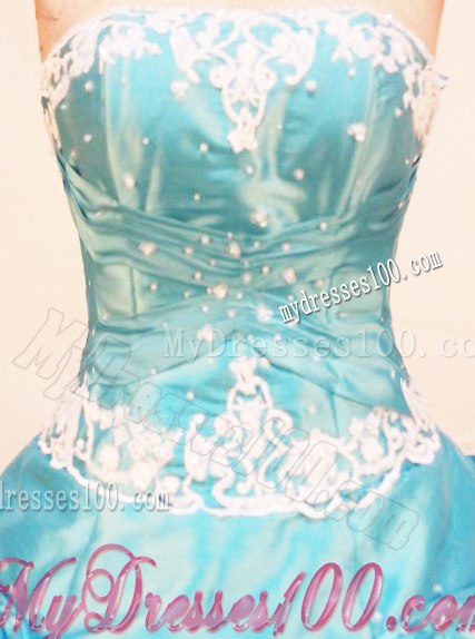 Beading Appliques and Pick-ups Decorated Sweet 15 Dresses in Blue