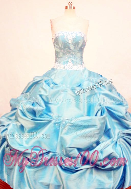 Beading Appliques and Pick-ups Decorated Sweet 15 Dresses in Blue