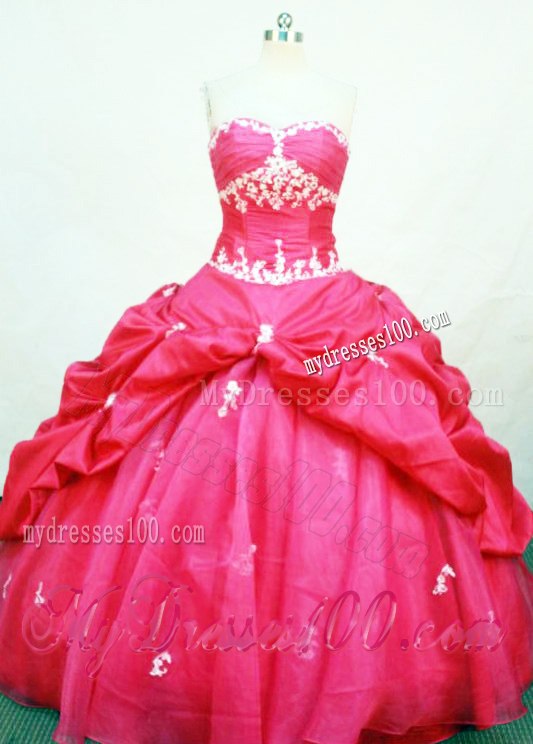 Pick-ups and Appliques Decorated Sweet 16 Dresses For Quinces