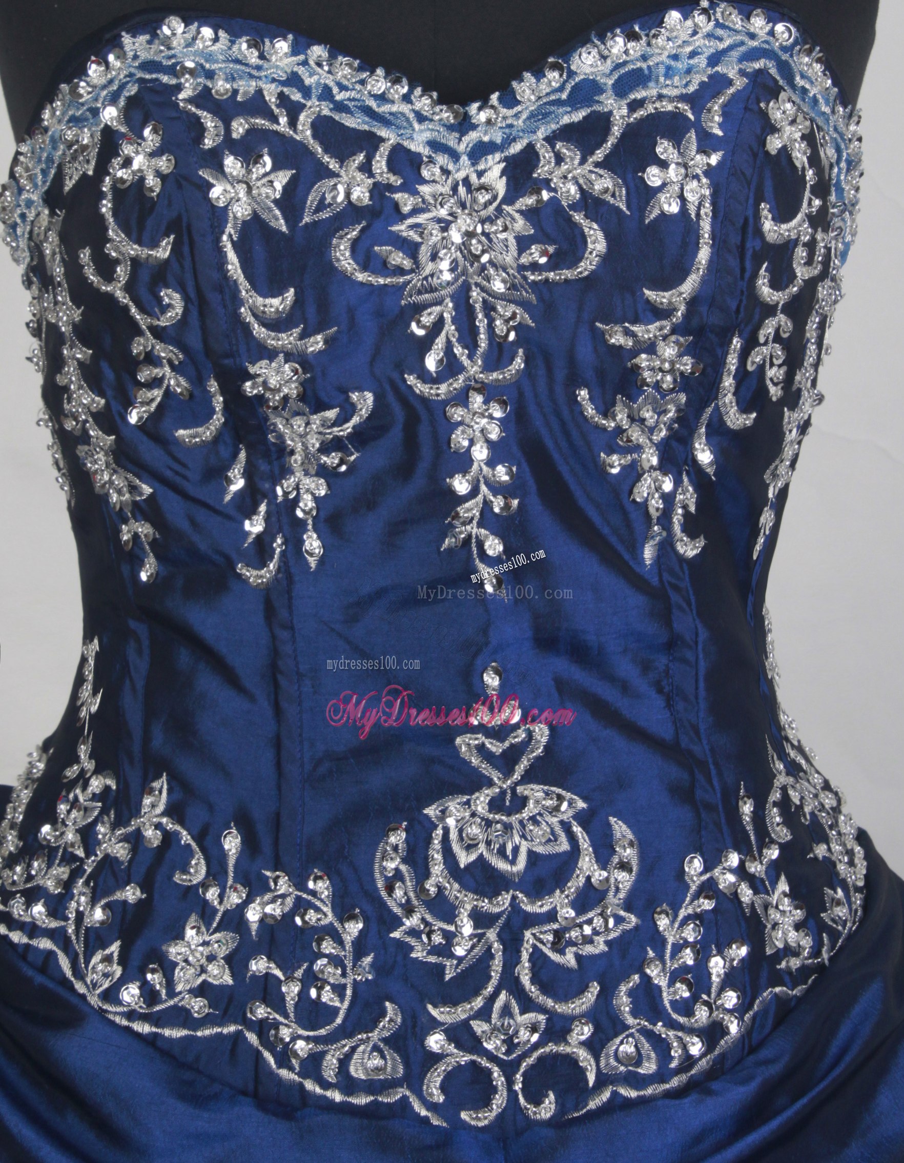 Pick-ups and Appliques Accent Brush Dresses 15 in Royal Blue
