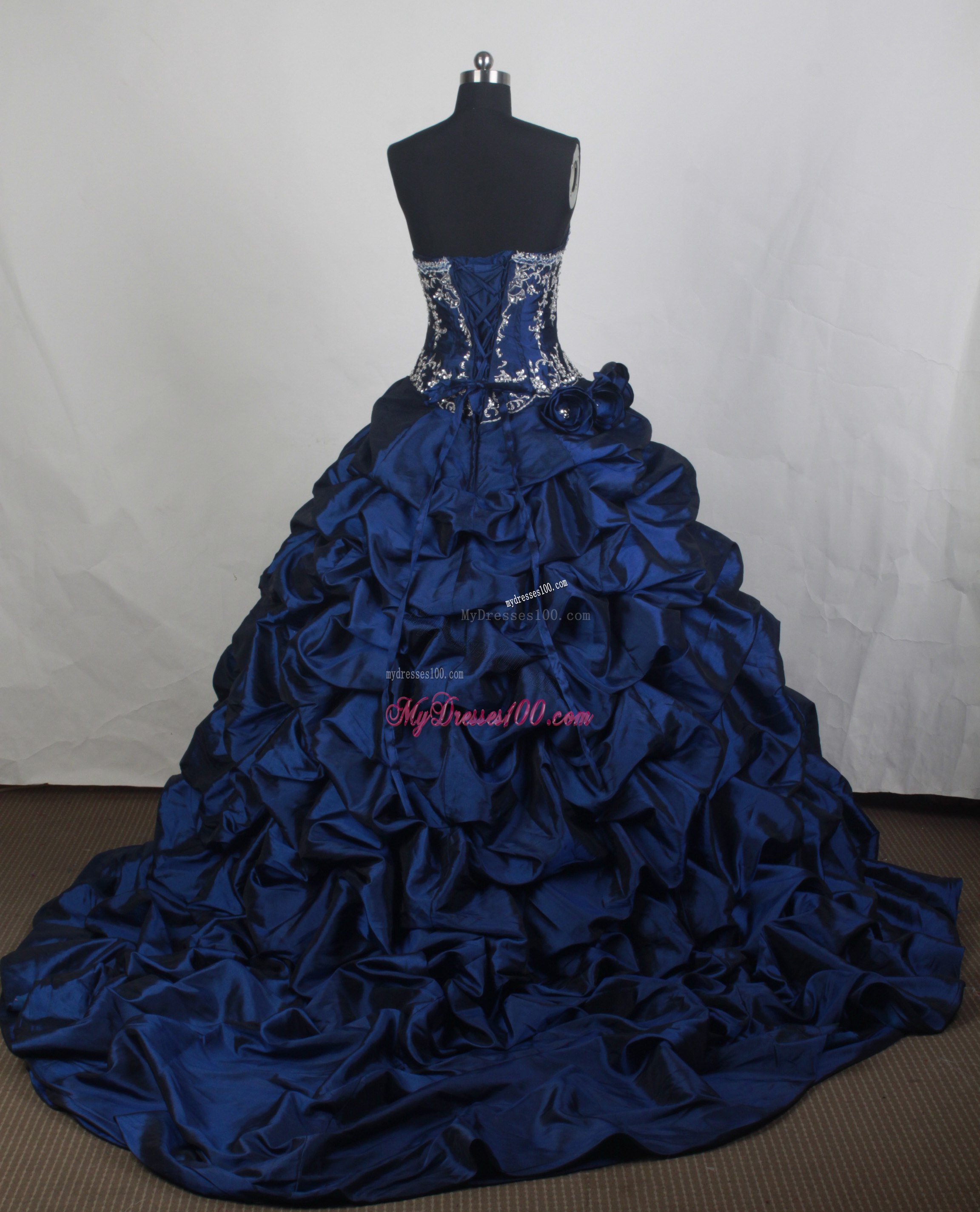 Pick-ups and Appliques Accent Brush Dresses 15 in Royal Blue