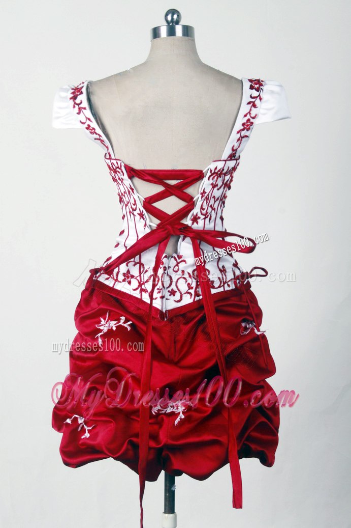 Detachable Wine Red and White Dresses for Quinceanera