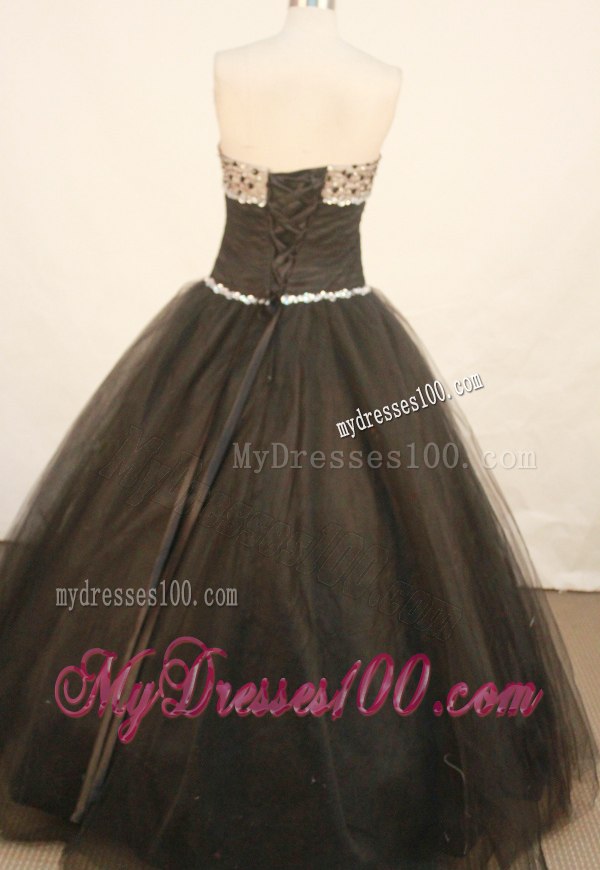 Ruching Tulle Dress for Sweet 15 Decorated by Shiny Diamonds and Little Dots