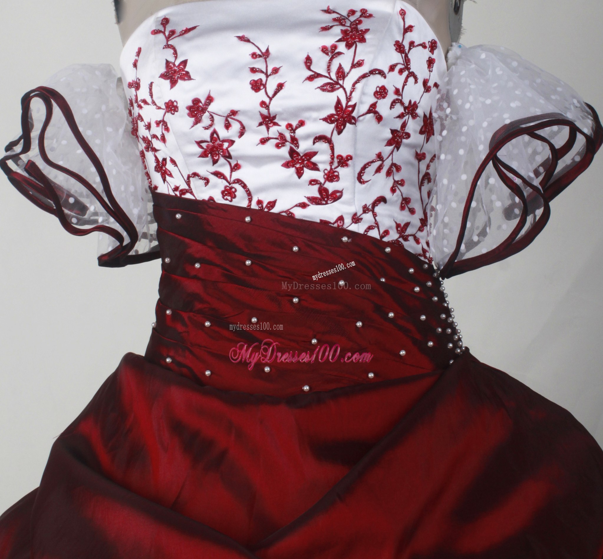 Glamourous off-the-shoulder Dresses 15 in White and Wine Red