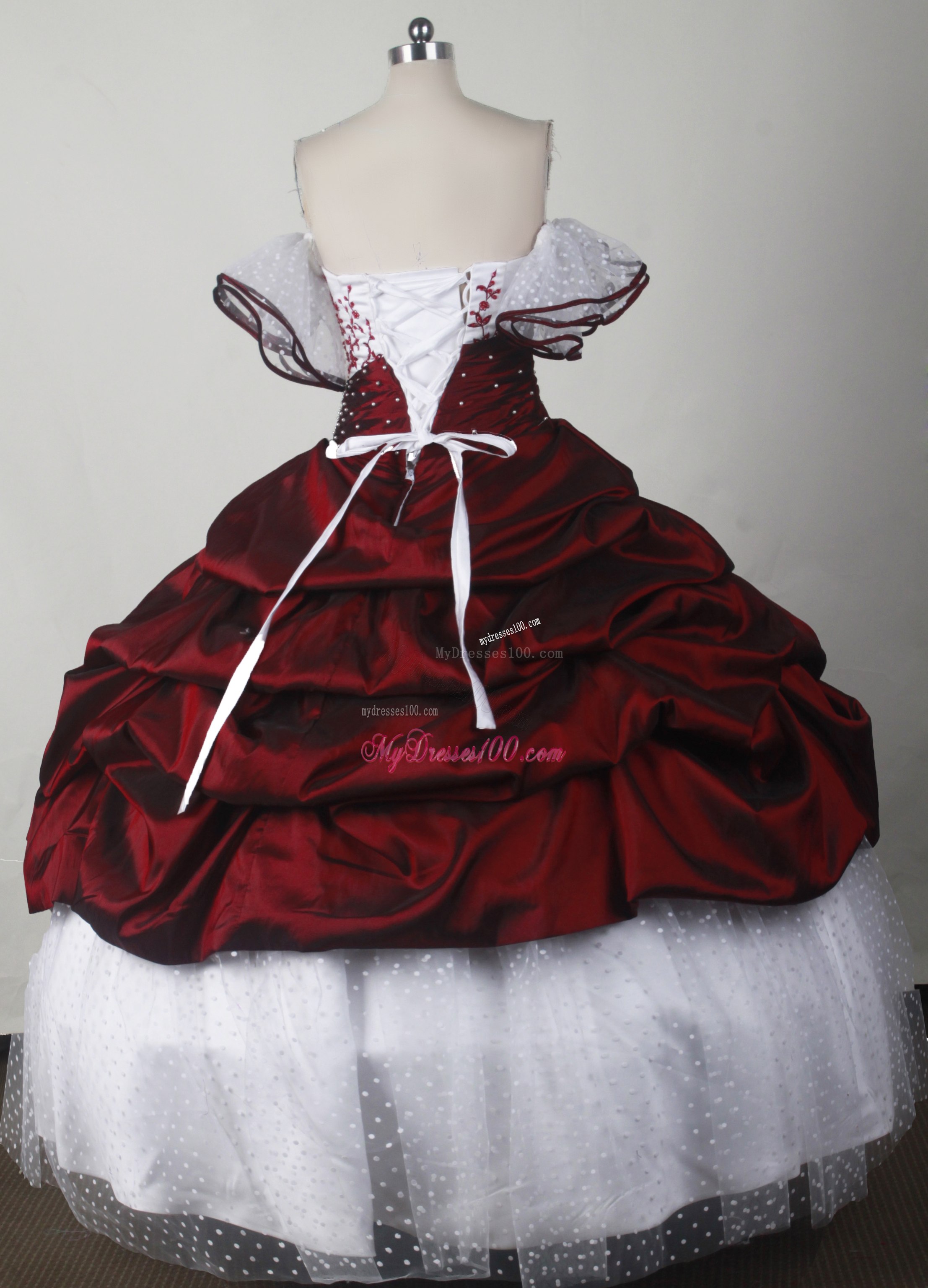 Glamourous off-the-shoulder Dresses 15 in White and Wine Red