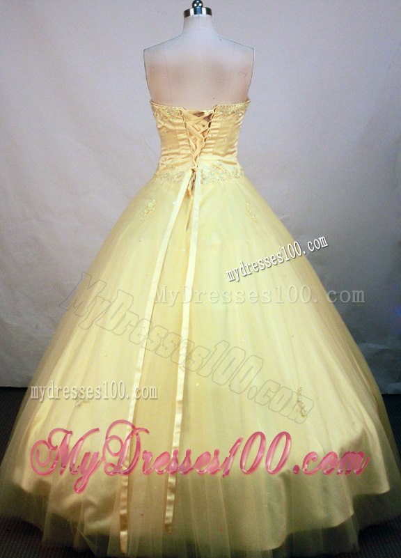 Formal Sweetheart Beaded Puffy Quinceanera Dresses in Gold New Style