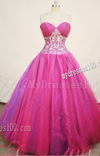 Ruched Sweetheart Sweet sixteen dresses with Beaded and Appliqued Waist