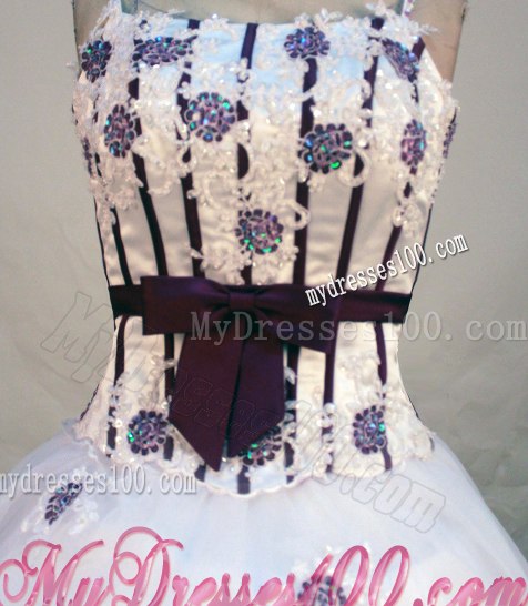 Simple Style Ball Gown Spaghetti Straps Bowknot Sweet 15 Dresses Ball Gown