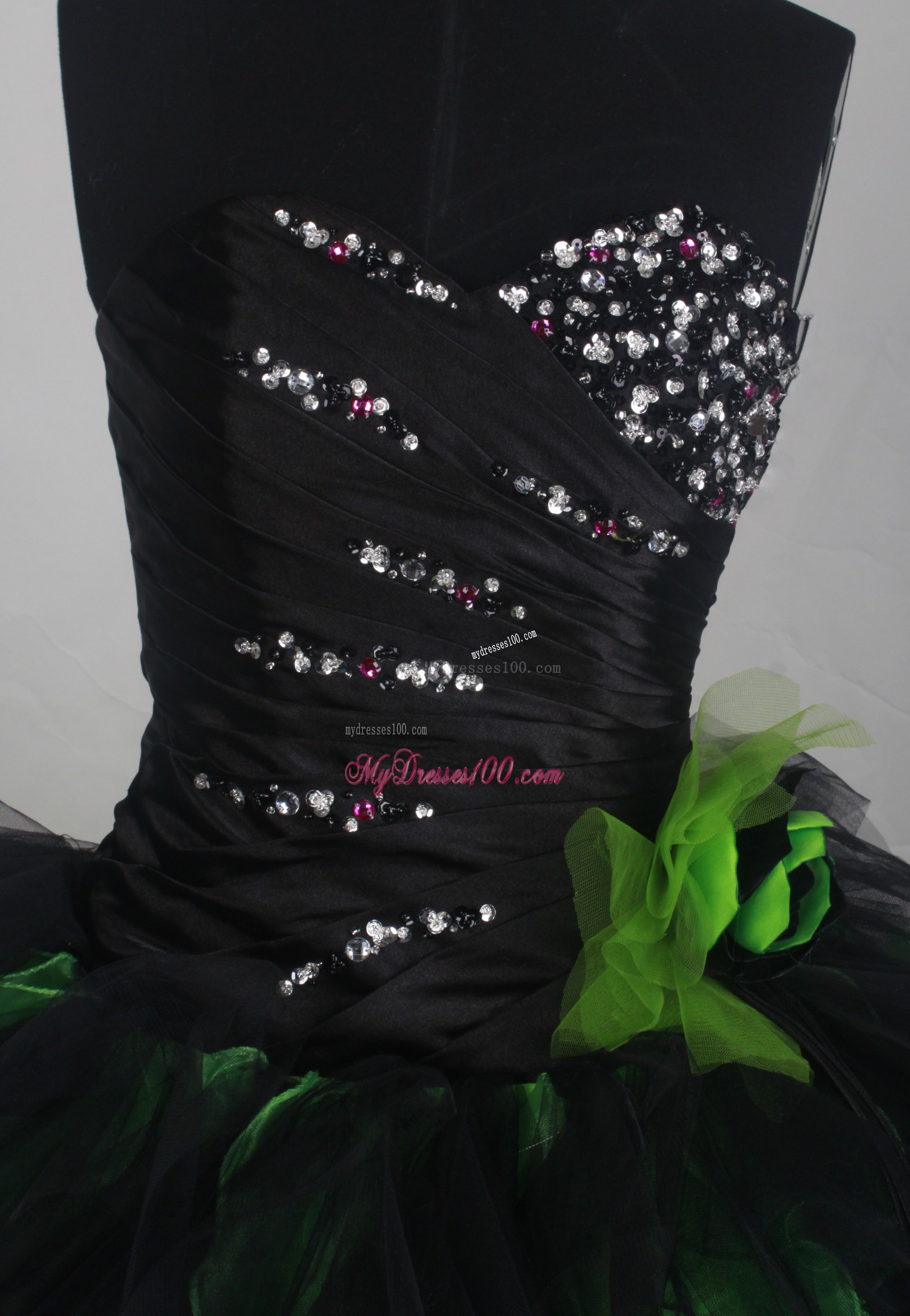 Ruffled Layers Sweet sixteen dresses with Hand Made Flowers and Beadings