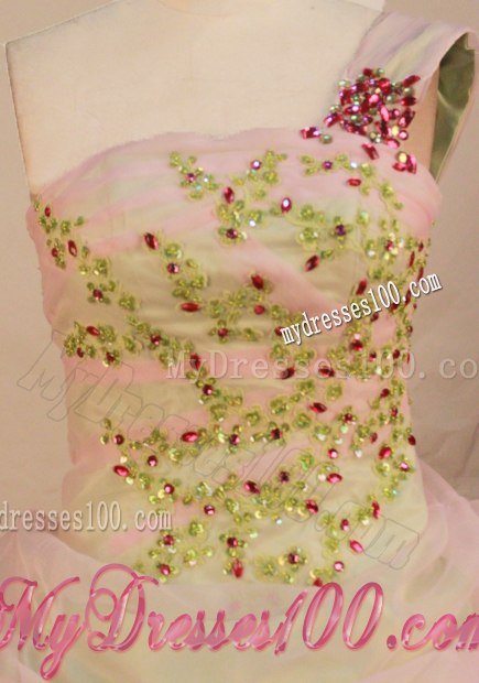 Multi-color One Shoulder Quinceanera Dresses with Beading