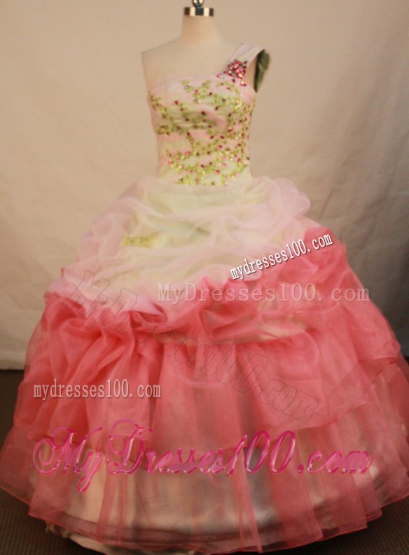 Multi-color One Shoulder Quinceanera Dresses with Beading