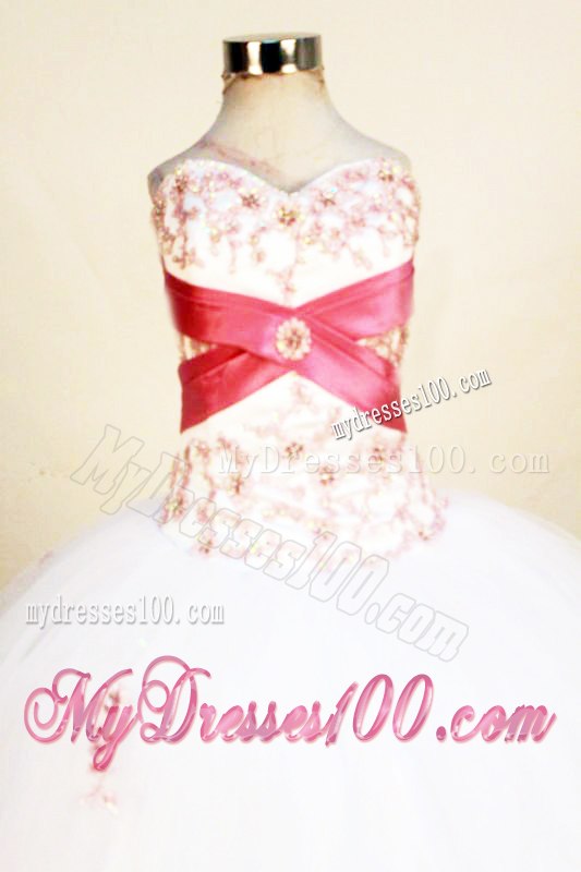 White Tulle Appliques Sweet 15 Dresses with Criss Cross in the Front
