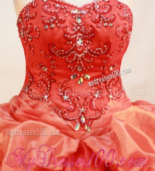 Slit Diamonds and Embroideries Decorated Sweet 15 Dresses with Brush Train