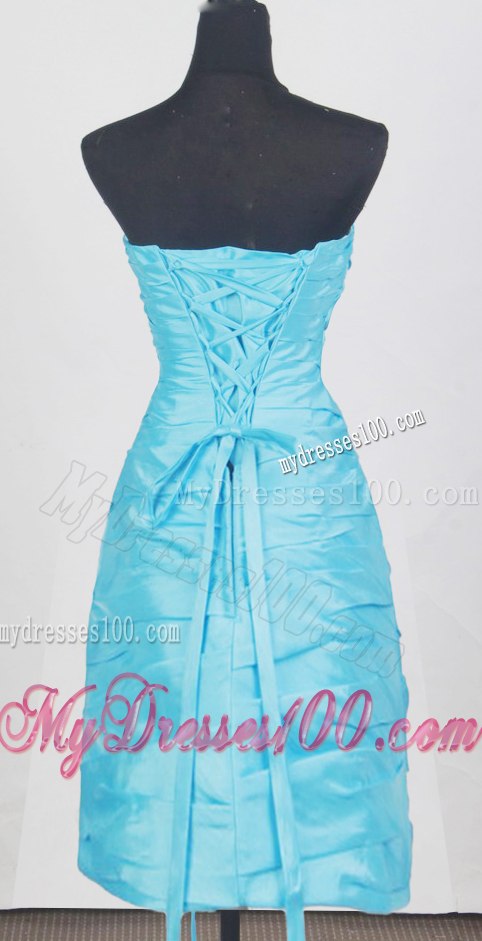 Pick-ups Accent Aqua Blue Dresses 16 with Detachable Skirt