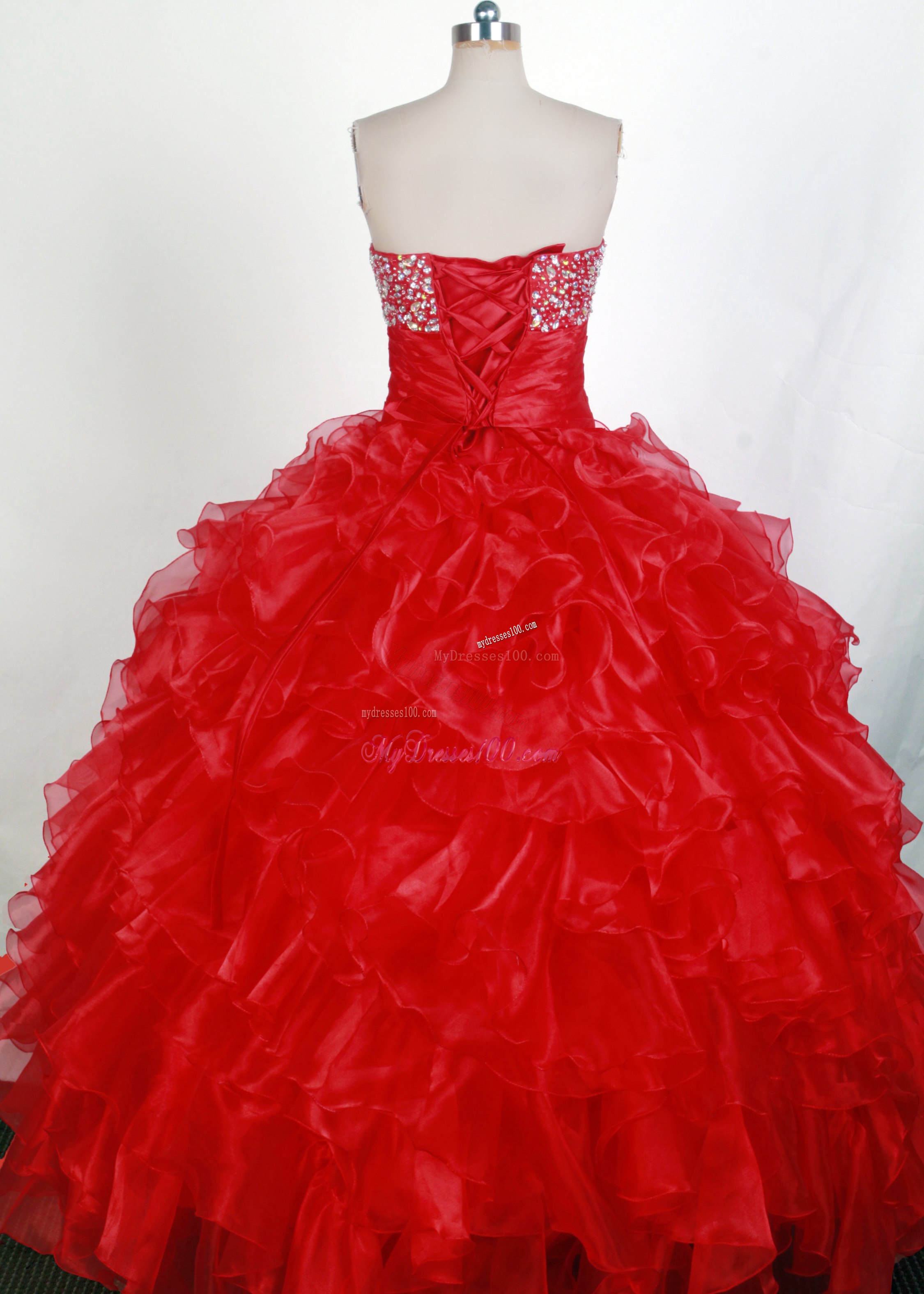 Hot Pink Ruching Diamond Sweetheart Sweet 16 Dresses with Ruffles