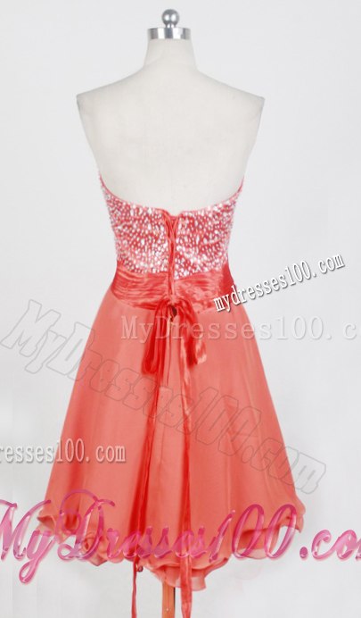 Detachable Flowery Halter Orange Red Organza Dresses 15