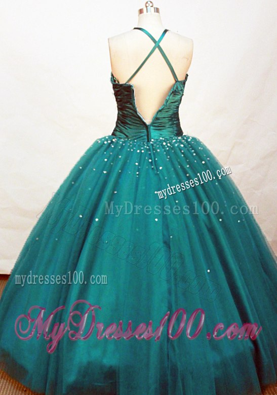 Halter Top Sweet 16 Dresses with Ruching Diamonds and Criss Cross Back
