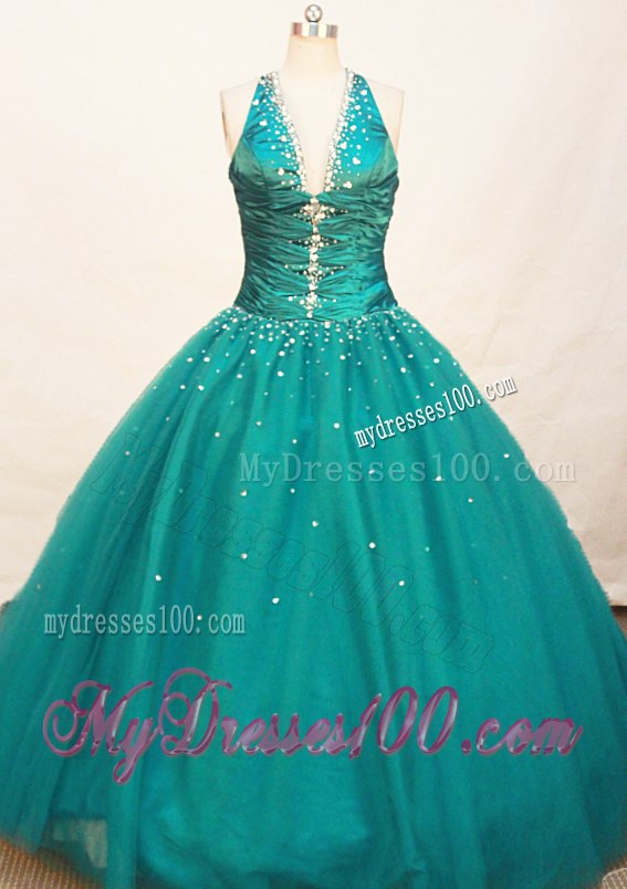 Halter Top Sweet 16 Dresses with Ruching Diamonds and Criss Cross Back
