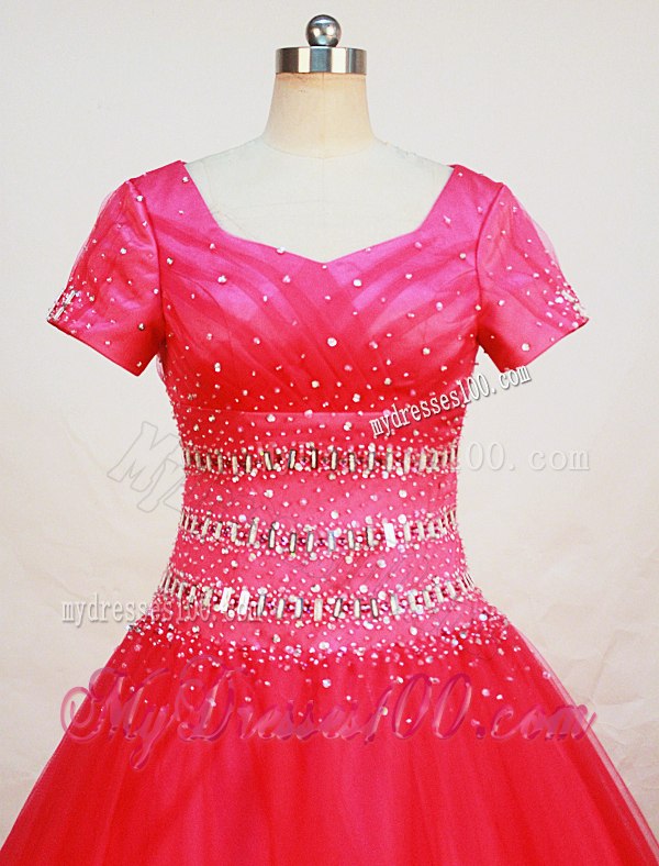 Latest Short Sleeve and Zipper Up Back Dresses for Quinceanera
