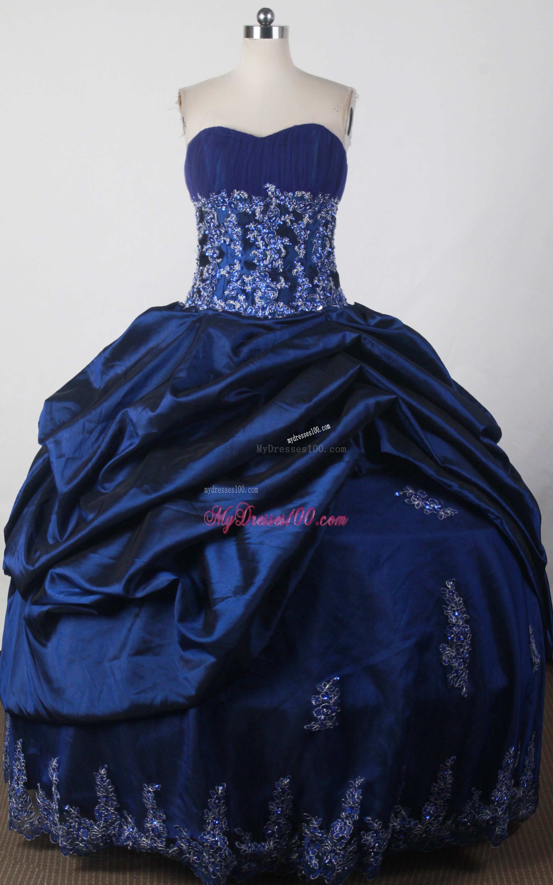 Appliques and Pick-ups Accent Dresses 16 in Royal Blue