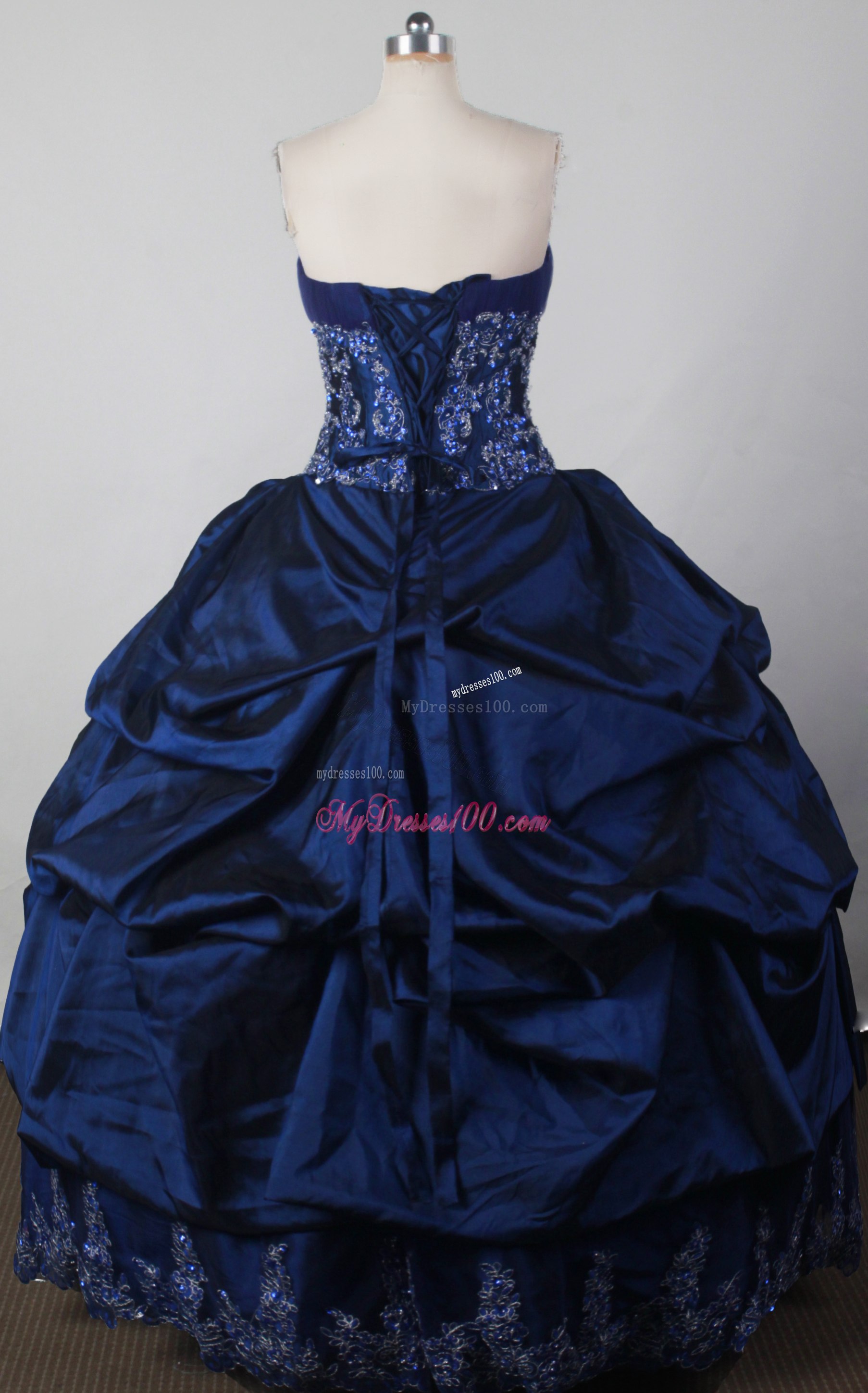 Appliques and Pick-ups Accent Dresses 16 in Royal Blue