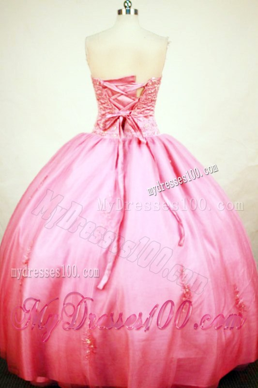 Modest Ball Gown Sweet sixteen dresses Decorated by Jewelries and Appliques