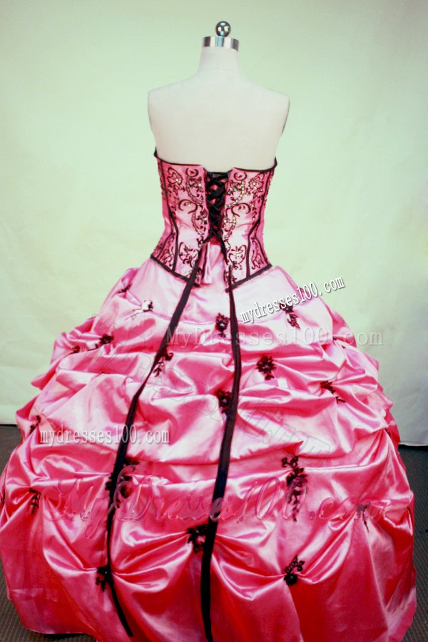 Top Ball Gown Pick ups Corset Back Quinceanera Dresses with Appliques