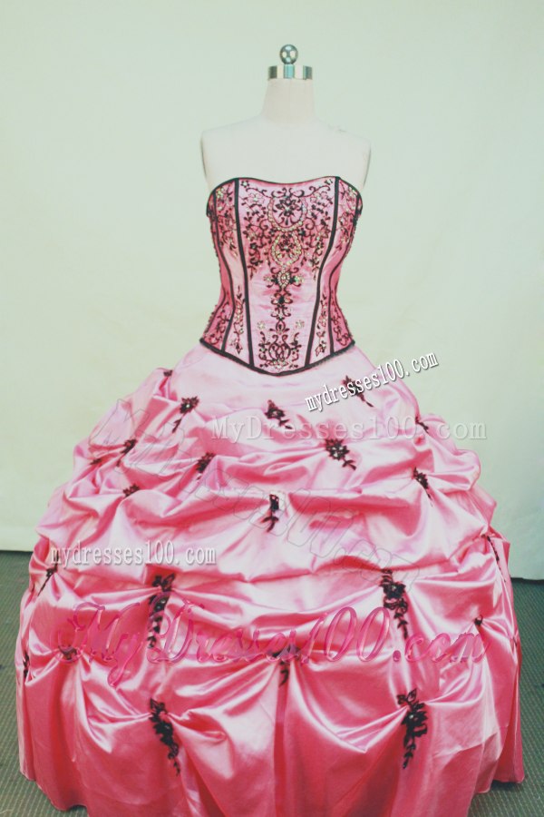 Top Ball Gown Pick ups Corset Back Quinceanera Dresses with Appliques