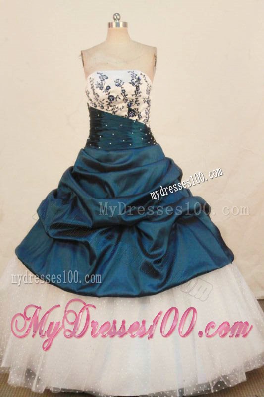 Tulle and Taffeta Pick-ups Sweet 15 Dresses with Appliques and Beadings