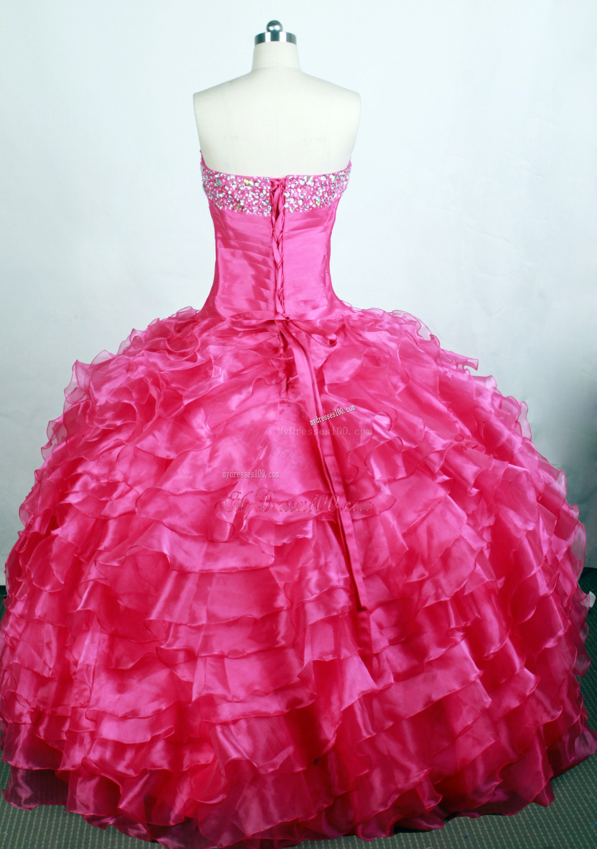 Beaded Sweetheart Quinceanera Dresses with Ruching and Ruffles