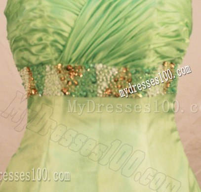 Yellow Green Lace-up Back Beaded Pick Ups Sweet 16 Dresses Simple Style