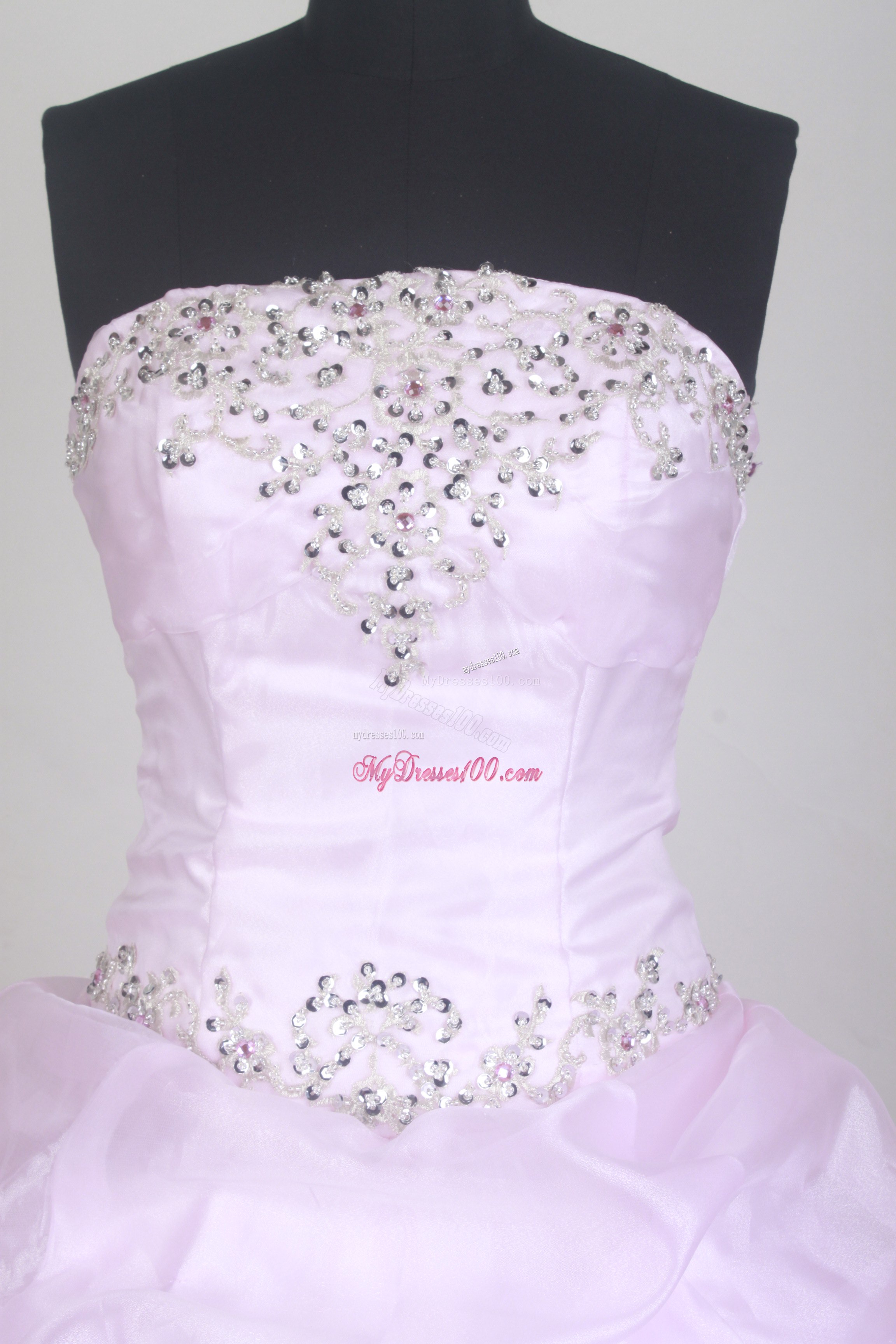 Applliques and Pick-ups Accent Dresses 15 in Baby Pink