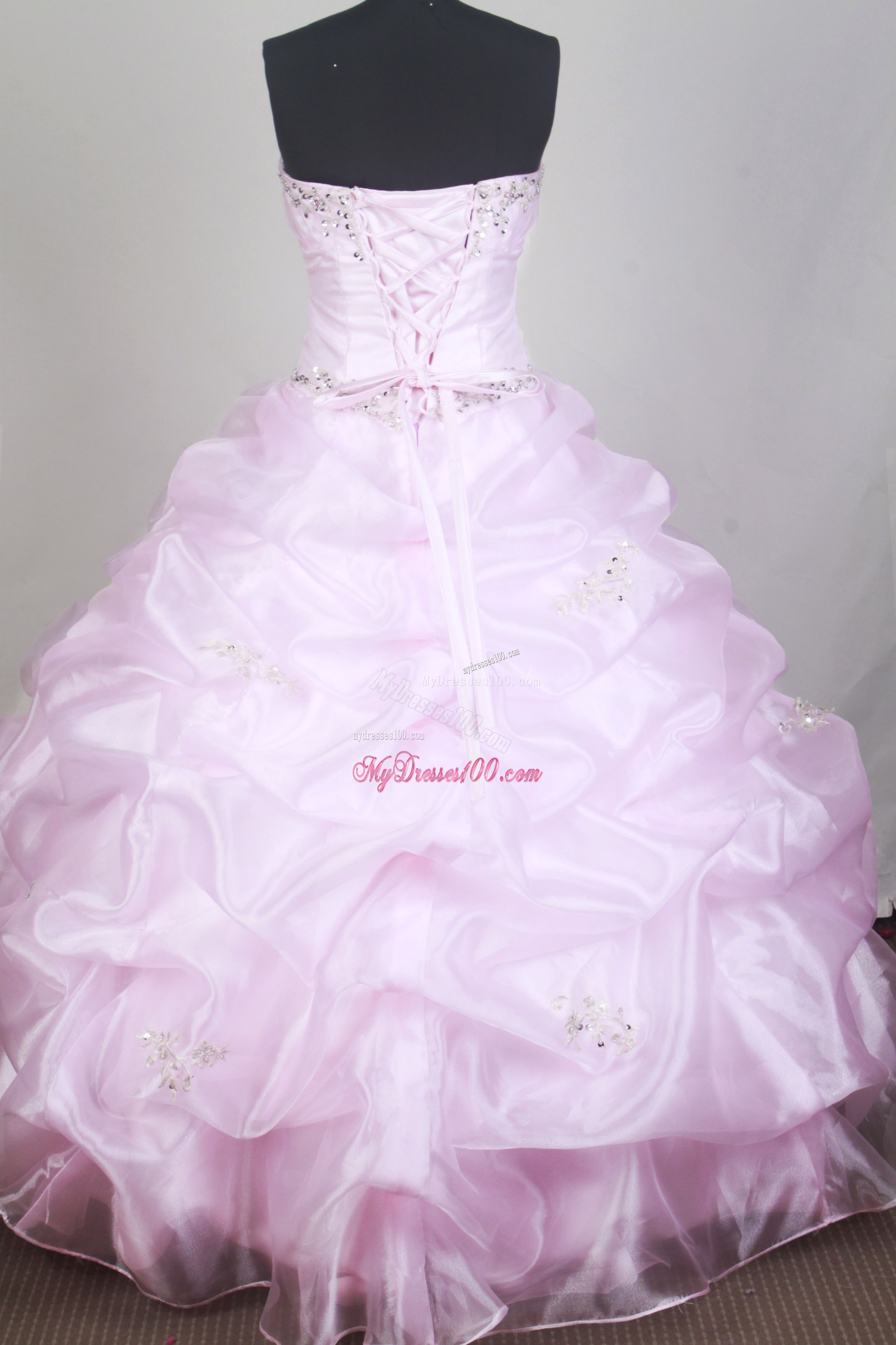Applliques and Pick-ups Accent Dresses 15 in Baby Pink