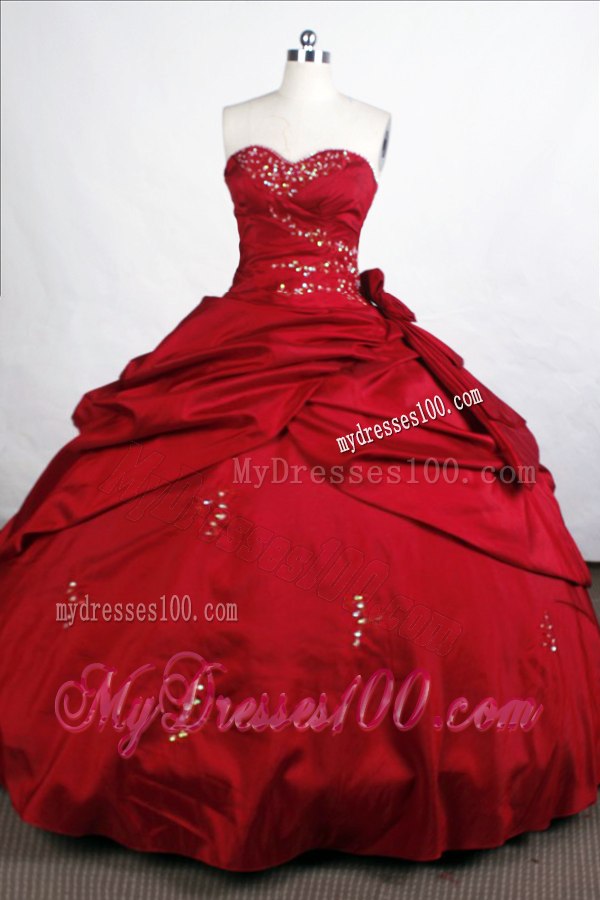 Elegant Wine Red Puffy Ball Gown Pick Ups Dresses for Quince