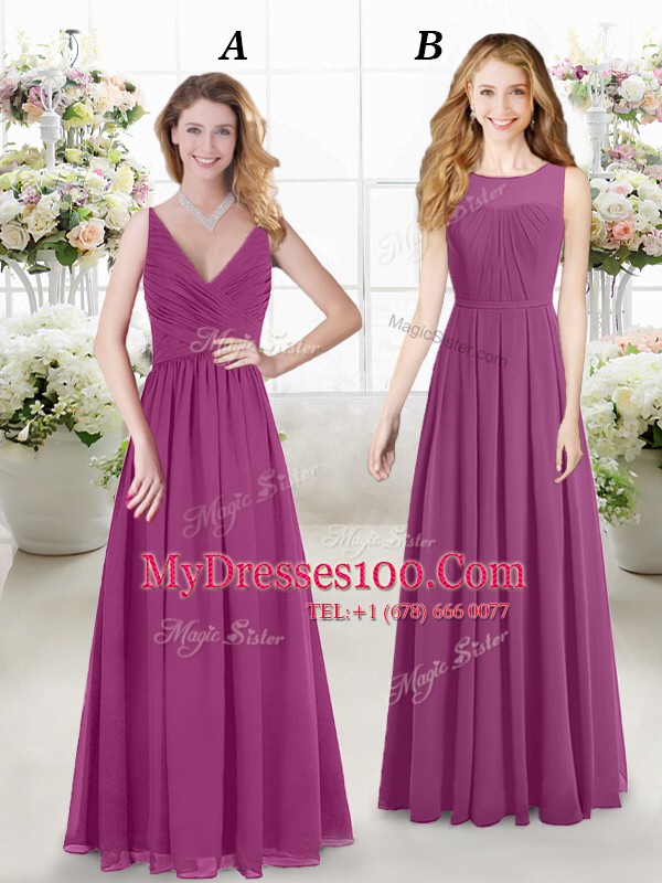 Exceptional Scoop Sleeveless Chiffon Wedding Guest Dresses Ruching Zipper