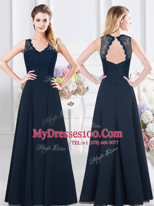 Navy Blue One Shoulder Side Zipper Ruching Wedding Guest Dresses Sleeveless