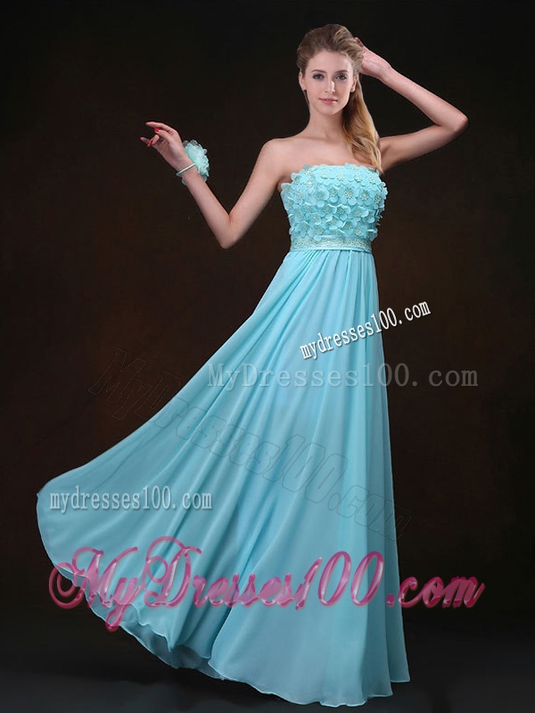 2016 Cheap Empire Aqua Blue Bridesmaid Dresses