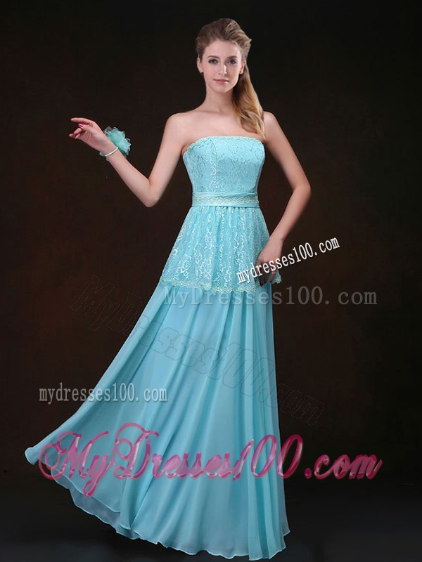 2016 Cheap Empire Aqua Blue Bridesmaid Dresses