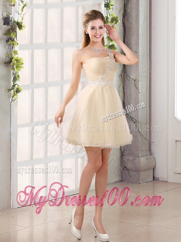 2016 Perfect A Line Organza Bridesmaid Dress with Mini Length