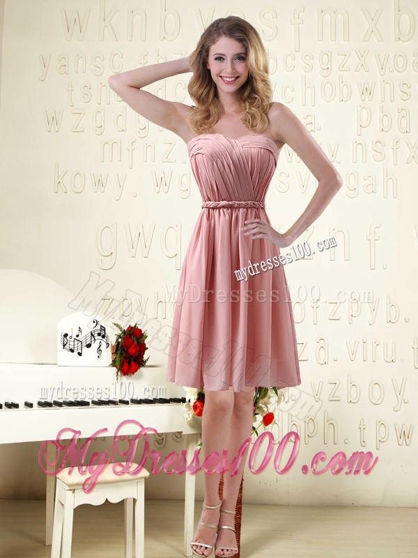 Romantic Sweetheart Empire Chiffon Bridesmaid Dresses with Ruching