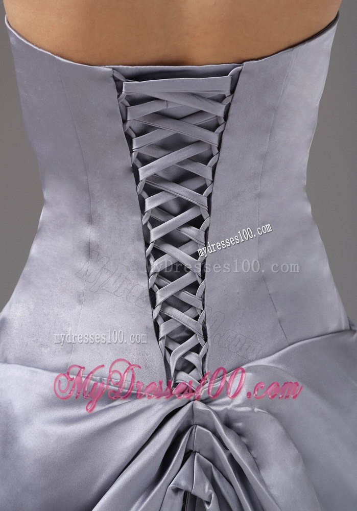 Strapless Elastic Woven Satin 2013 Celebrity Dress Ruched