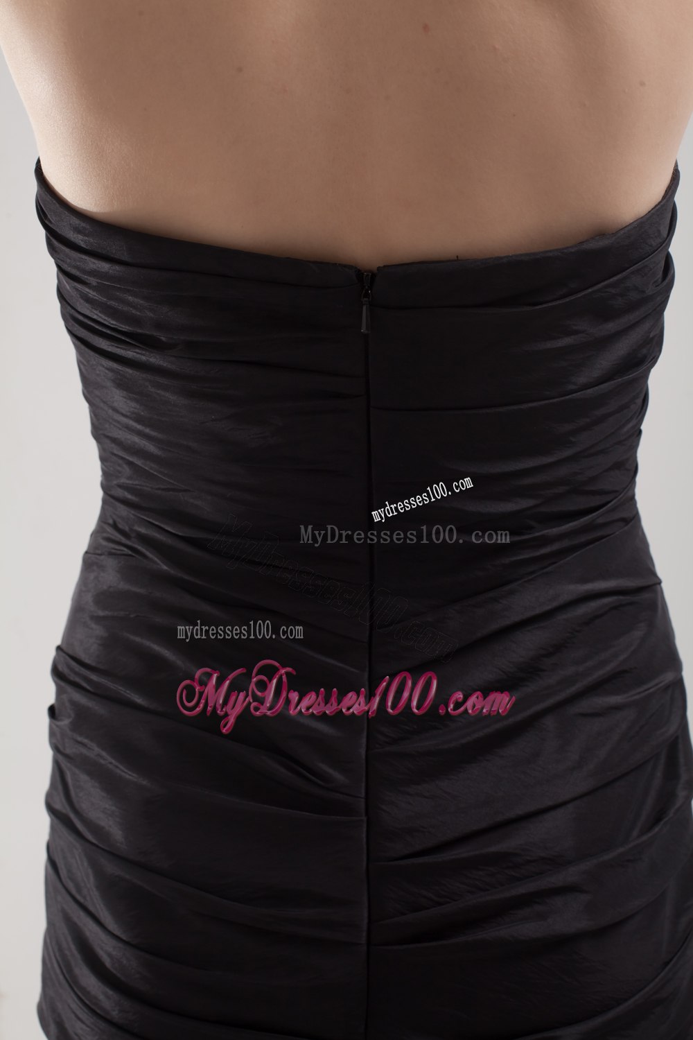 Mermaid Strapless Black Ruching Ruffles Celebrity Dresses in 2013