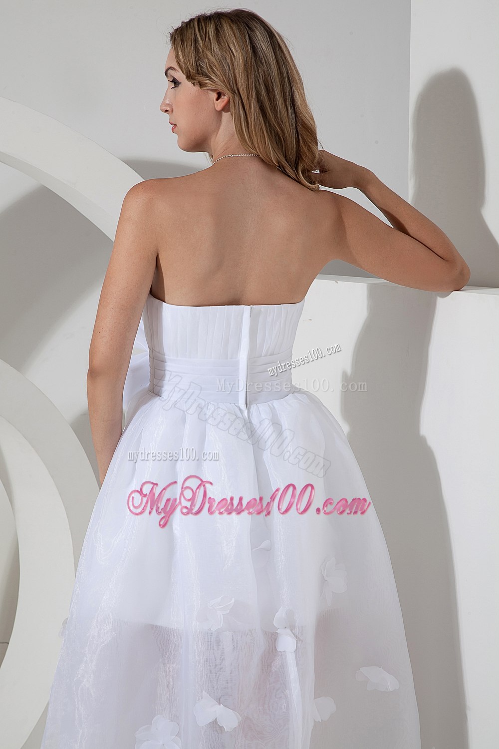 Beautiful Princess Strapless High-low Bow 2013 Wedding Dresses