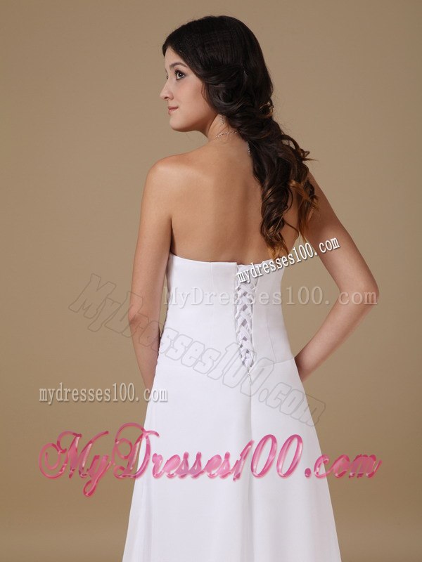 Beautiful Strapless High-low Appliques 2013 Wedding Dresses